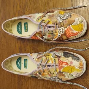 Keds x Jungalow Womens Champion Multicolor Round Toe Sneaker Shoes Size 8.5